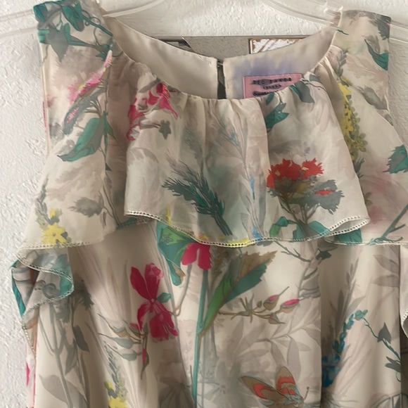 Ted Baker floral printed ruffle top dress - Picture 3 of 15
